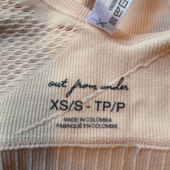 NWOT Out from Under Urban Outfitters Seamless Peach Ribbed Bralette, Size: XS-S - Picture 3 of 3